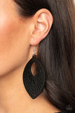 One Beach At A Time - Black Earrings - Paparazzi